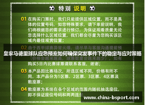 皇家马德里球队应急预案如何确保突发事件下的稳定与应对策略
