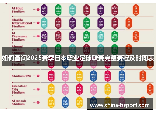 如何查询2025赛季日本职业足球联赛完整赛程及时间表