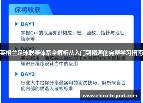 英格兰足球联赛体系全解析从入门到精通的完整学习指南